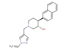 (3S*,4S*)-4-(2-naphthyl)-1-[(1-vinyl-1H-pyrazol-4-yl)methyl]piperidin-3-ol
