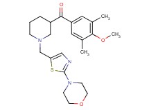 (4-methoxy-3,5-dimethylphenyl)(1-{[2-(4-morpholinyl)-1,3-thiazol-5-yl]methyl}-3-piperidinyl)methanone