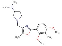 1-{[2-(2,4-dimethoxy-3-methylphenyl)-5-methyl-1,3-oxazol-4-yl]methyl}-N,N-dimethylpyrrolidin-3-amine