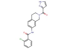 2-chloro-N-[2-(1H-pyrazol-3-ylcarbonyl)-1,2,3,4-tetrahydroisoquinolin-7-yl]benzamide