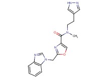 2-(1H-benzimidazol-1-ylmethyl)-N-methyl-N-[2-(1H-pyrazol-4-yl)ethyl]-1,3-oxazole-4-carboxamide