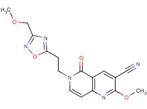 2-methoxy-6-{2-[3-(methoxymethyl)-1,2,4-oxadiazol-5-yl]ethyl}-5-oxo-5,6-dihydro-1,6-naphthyridine-3-carbonitrile