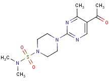 4-(5-acetyl-4-methylpyrimidin-2-yl)-N,N-dimethylpiperazine-1-sulfonamide