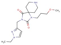3-[(1-ethyl-1H-pyrazol-3-yl)methyl]-1-(3-methoxypropyl)-1,3,8-triazaspiro[4.5]decane-2,4-dione hydrochloride