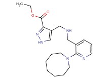 ethyl 4-[({[2-(1-azocanyl)-3-pyridinyl]methyl}amino)methyl]-1H-pyrazole-3-carboxylate