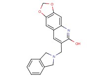 7-(1,3-dihydro-2H-isoindol-2-ylmethyl)[1,3]dioxolo[4,5-g]quinolin-6-ol