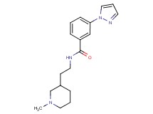 N-[2-(1-methylpiperidin-3-yl)ethyl]-3-(1H-pyrazol-1-yl)benzamide