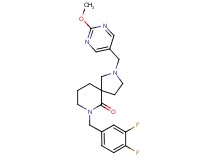 7-(3,4-difluorobenzyl)-2-[(2-methoxy-5-pyrimidinyl)methyl]-2,7-diazaspiro[4.5]decan-6-one