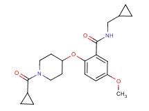 2-{[1-(cyclopropylcarbonyl)piperidin-4-yl]oxy}-N-(cyclopropylmethyl)-5-methoxybenzamide