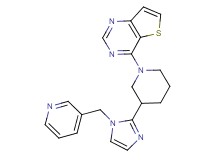 4-{3-[1-(pyridin-3-ylmethyl)-1H-imidazol-2-yl]piperidin-1-yl}thieno[3,2-d]pyrimidine