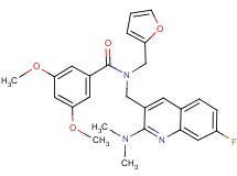 N-{[2-(dimethylamino)-7-fluoro-3-quinolinyl]methyl}-N-(2-furylmethyl)-3,5-dimethoxybenzamide