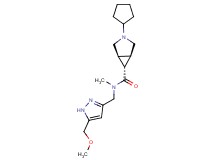 (1R*,5S*,6r)-3-cyclopentyl-N-{[5-(methoxymethyl)-1H-pyrazol-3-yl]methyl}-N-methyl-3-azabicyclo[3.1.0]hexane-6-carboxamide