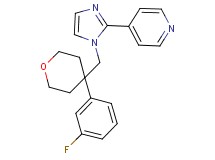 4-(1-{[4-(3-fluorophenyl)tetrahydro-2H-pyran-4-yl]methyl}-1H-imidazol-2-yl)pyridine