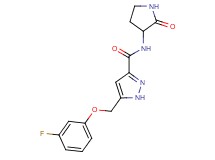 5-[(3-fluorophenoxy)methyl]-N-(2-oxopyrrolidin-3-yl)-1H-pyrazole-3-carboxamide