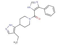 4-(4-ethyl-1H-pyrazol-5-yl)-1-[(4-phenyl-1H-imidazol-5-yl)carbonyl]piperidine
