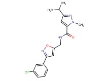 N-{[3-(3-chlorophenyl)-5-isoxazolyl]methyl}-3-isopropyl-1-methyl-1H-pyrazole-5-carboxamide