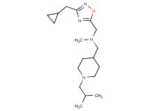 1-[3-(cyclopropylmethyl)-1,2,4-oxadiazol-5-yl]-N-[(1-isobutyl-4-piperidinyl)methyl]-N-methylmethanamine