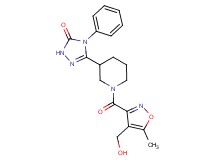 5-(1-{[4-(hydroxymethyl)-5-methylisoxazol-3-yl]carbonyl}piperidin-3-yl)-4-phenyl-2,4-dihydro-3H-1,2,4-triazol-3-one
