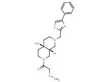 (4aR*,8aR*)-2-(methoxyacetyl)-7-[(4-phenyl-1,3-thiazol-2-yl)methyl]octahydro-2,7-naphthyridin-4a(2H)-ol