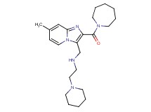 N-{[2-(1-azepanylcarbonyl)-7-methylimidazo[1,2-a]pyridin-3-yl]methyl}-2-(1-piperidinyl)ethanamine