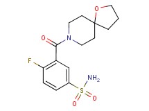 4-fluoro-3-(1-oxa-8-azaspiro[4.5]dec-8-ylcarbonyl)benzenesulfonamide