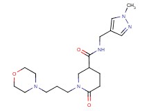 N-[(1-methyl-1H-pyrazol-4-yl)methyl]-1-[3-(4-morpholinyl)propyl]-6-oxo-3-piperidinecarboxamide