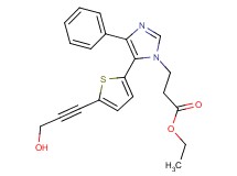 ethyl 3-{5-[5-(3-hydroxyprop-1-yn-1-yl)-2-thienyl]-4-phenyl-1H-imidazol-1-yl}propanoate