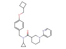 N-[4-(cyclobutylmethoxy)benzyl]-N-cyclopropyl-1-(2-pyridinyl)-3-piperidinecarboxamide