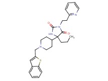 5-[1-(1-benzothien-2-ylmethyl)-4-piperidinyl]-5-propyl-3-[2-(2-pyridinyl)ethyl]-2,4-imidazolidinedione