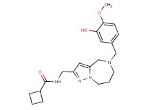 N-{[5-(3-hydroxy-4-methoxybenzyl)-5,6,7,8-tetrahydro-4H-pyrazolo[1,5-a][1,4]diazepin-2-yl]methyl}cyclobutanecarboxamide