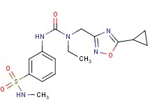 3-({[[(5-cyclopropyl-1,2,4-oxadiazol-3-yl)methyl](ethyl)amino]carbonyl}amino)-N-methylbenzenesulfonamide
