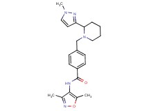 N-(3,5-dimethylisoxazol-4-yl)-4-{[2-(1-methyl-1H-pyrazol-3-yl)piperidin-1-yl]methyl}benzamide