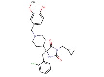 5-(2-chlorobenzyl)-3-(cyclopropylmethyl)-5-[1-(4-hydroxy-3-methoxybenzyl)-4-piperidinyl]-2,4-imidazolidinedione