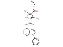 ethyl 2,4-dimethyl-5-({[1-(2-pyridinyl)-4,5,6,7-tetrahydro-1H-indazol-4-yl]amino}carbonyl)-1H-pyrrole-3-carboxylate