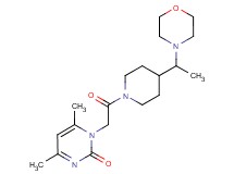 4,6-dimethyl-1-(2-{4-[1-(4-morpholinyl)ethyl]-1-piperidinyl}-2-oxoethyl)-2(1H)-pyrimidinone