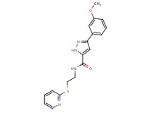 3-(3-methoxyphenyl)-N-[2-(2-pyridinylthio)ethyl]-1H-pyrazole-5-carboxamide