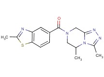 3,5-dimethyl-7-[(2-methyl-1,3-benzothiazol-5-yl)carbonyl]-5,6,7,8-tetrahydro[1,2,4]triazolo[4,3-a]pyrazine