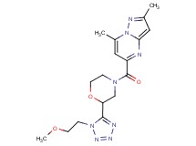 5-({2-[1-(2-methoxyethyl)-1H-tetrazol-5-yl]morpholin-4-yl}carbonyl)-2,7-dimethylpyrazolo[1,5-a]pyrimidine