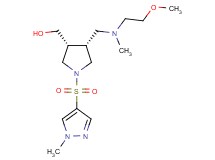 {(3R*,4R*)-4-{[(2-methoxyethyl)(methyl)amino]methyl}-1-[(1-methyl-1H-pyrazol-4-yl)sulfonyl]-3-pyrrolidinyl}methanol