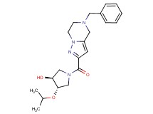 (3S*,4S*)-1-[(5-benzyl-4,5,6,7-tetrahydropyrazolo[1,5-a]pyrazin-2-yl)carbonyl]-4-isopropoxypyrrolidin-3-ol