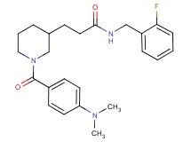 3-{1-[4-(dimethylamino)benzoyl]-3-piperidinyl}-N-(2-fluorobenzyl)propanamide