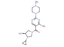 (3R*,4S*)-4-cyclopropyl-1-{[4-methyl-2-(4-methylpiperazin-1-yl)pyrimidin-5-yl]carbonyl}pyrrolidin-3-amine