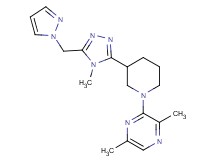 2,5-dimethyl-3-{3-[4-methyl-5-(1H-pyrazol-1-ylmethyl)-4H-1,2,4-triazol-3-yl]piperidin-1-yl}pyrazine