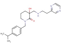 3-hydroxy-1-(4-isopropylbenzyl)-3-{[(2-pyrazin-2-ylethyl)amino]methyl}piperidin-2-one