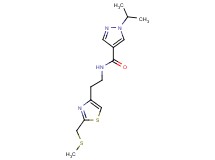 1-isopropyl-N-(2-{2-[(methylthio)methyl]-1,3-thiazol-4-yl}ethyl)-1H-pyrazole-4-carboxamide
