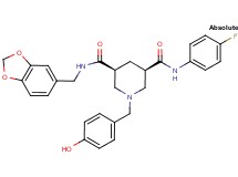 (3S,5R)-N-(1,3-benzodioxol-5-ylmethyl)-N'-(4-fluorophenyl)-1-(4-hydroxybenzyl)-3,5-piperidinedicarboxamide