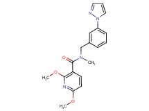 2,6-dimethoxy-N-methyl-N-[3-(1H-pyrazol-1-yl)benzyl]nicotinamide