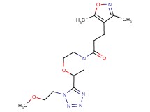 4-[3-(3,5-dimethylisoxazol-4-yl)propanoyl]-2-[1-(2-methoxyethyl)-1H-tetrazol-5-yl]morpholine