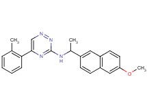 N-[1-(6-methoxy-2-naphthyl)ethyl]-5-(2-methylphenyl)-1,2,4-triazin-3-amine