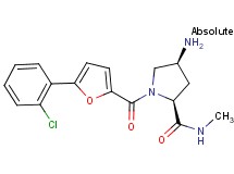 (4S)-4-amino-1-[5-(2-chlorophenyl)-2-furoyl]-N-methyl-L-prolinamide